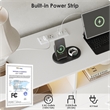 White 6-Drawer Fabric Dresser with RGB LED Lights & Built-in Power Strip