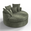 CRO Decor Green Fabric free-install fully foam-filled Compressed sofa