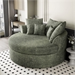 CRO Decor Green Fabric free-install fully foam-filled Compressed sofa