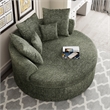 CRO Decor Green Fabric free-install fully foam-filled Compressed sofa