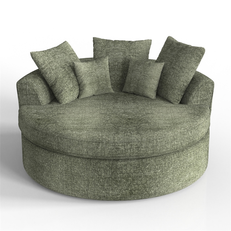 CRO Decor Green Fabric free-install fully foam-filled Compressed sofa