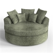 CRO Decor Green Fabric free-install fully foam-filled Compressed sofa