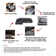 Dark Gray L-shaped Chenille free-install fully foam-filled Compressed sofa
