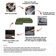 Green L-shaped Corduroy Fabric free-install fully foam-filled Compressed sofa