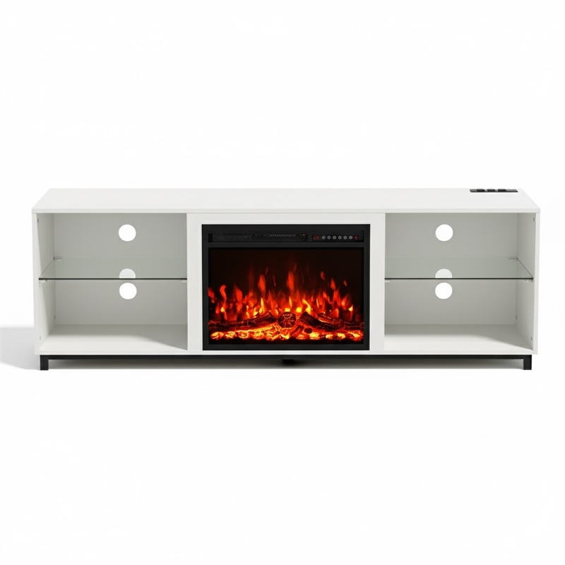 White TV Stand with 23