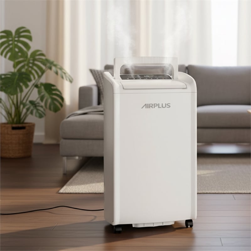 70-Pint White Plastic Dehumidifier for 4500 Sq Ft with 4 Modes &Air Purification