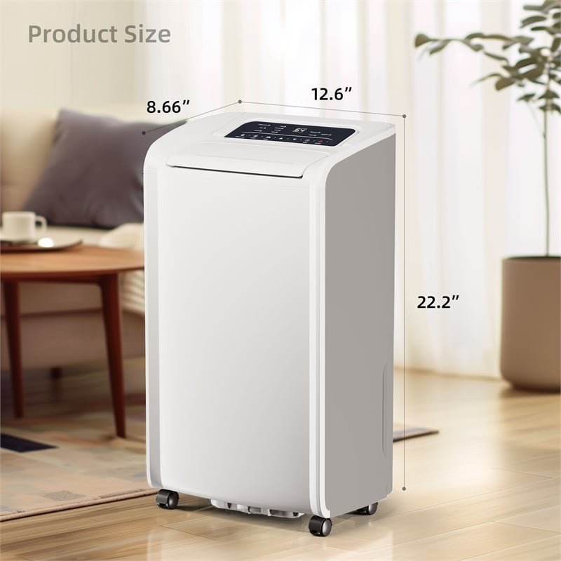 70-Pint White Plastic Dehumidifier for 4500 Sq Ft with 4 Modes &Air Purification