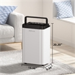 30-Pint White Plastic Dehumidifier with Air Purification & Automatic Defrost