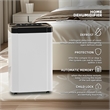 30-Pint White Plastic Dehumidifier with Air Purification & Automatic Defrost