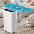80-Pint White Plastic Semiconductor Dehumidifier for 500 Sq Ft with 5 Modes
