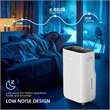 80-Pint White Plastic Semiconductor Dehumidifier for 500 Sq Ft with 5 Modes