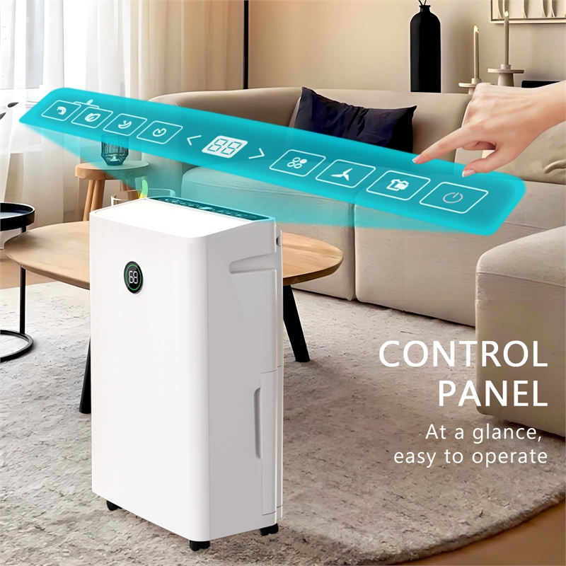 22-Pint White Plastic Ultra-Thin Semiconductor Dehumidifier for 500 Sq Ft
