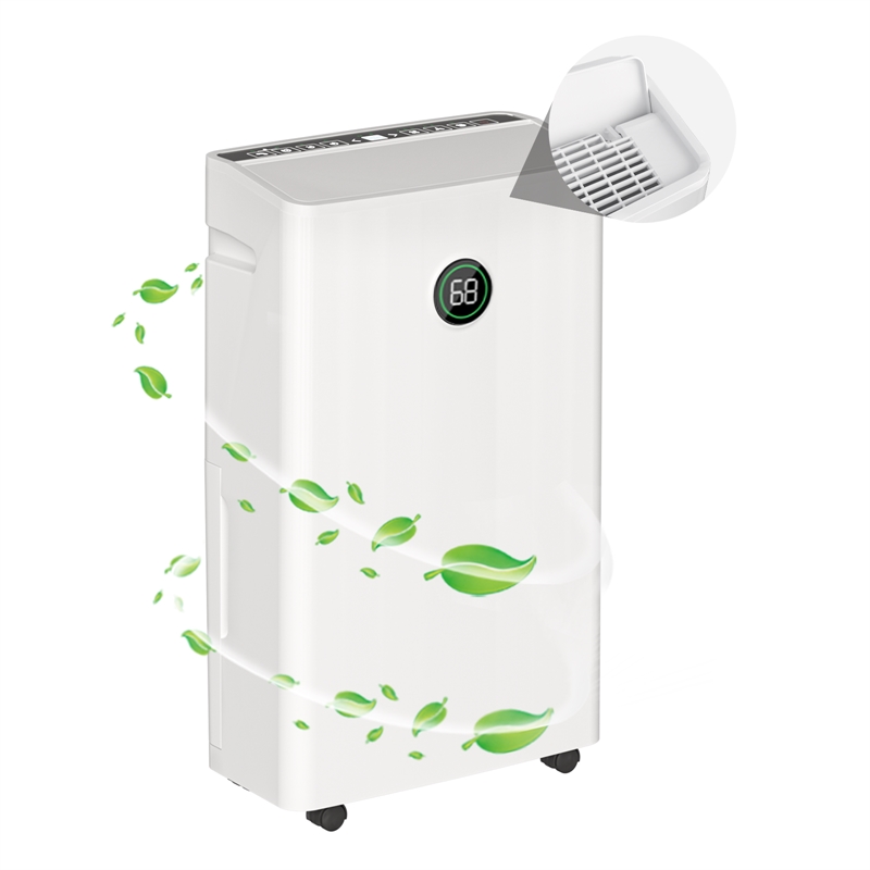 22-Pint White Plastic Ultra-Thin Semiconductor Dehumidifier for 500 Sq Ft