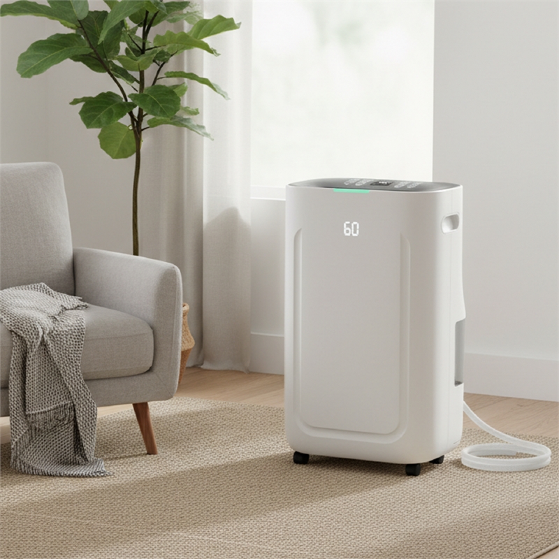 75-Pint White Plastic Dehumidifier with 1.72 Gallon Tank & Timer & Auto Defrost