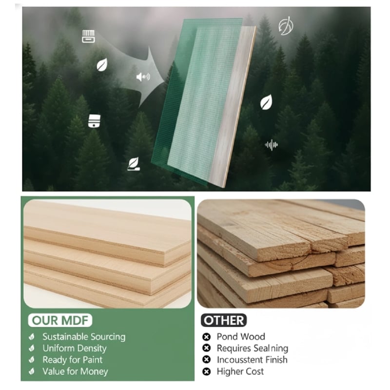 Black Engineered Wood TV Stand with 50