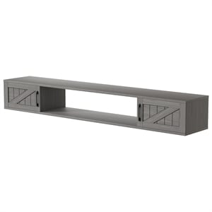 67&quot Gray Floating TV Stand in Engineered Wood for TVs up to 80&quot