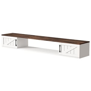 67&quot White Floating TV Stand in Engineered Wood for TVs up to 80&quot