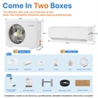 White 9000 BTU 115V Mini Split Air Conditioner / Heat Pump for 350-500 Sq. Ft.