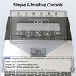 Silver Stainless Steel Ice Maker 100 Lbs Daily 33 Lbs Storage Bin Self Cleaning 6 Ice Thickness Levels LED Light