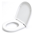 White Polypropylene U-Shaped Toilet Seat with Cover 16.34 x 12.99 in