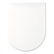 White Polypropylene U-Shaped Toilet Seat with Cover 16.34 x 12.99 in