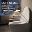 White Polypropylene V-Shaped Toilet Seat with Cover 18.11 x 14.57 in