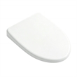 White Polypropylene V-Shaped Toilet Seat with Cover 18.11 x 14.57 in