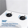 White Polypropylene V-Shaped Toilet Seat with Cover 17.44 x 14.76 in