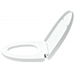 White Polypropylene V-Shaped Toilet Seat with Cover 17.44 x 14.76 in