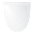 White Polypropylene V-Shaped Toilet Seat with Cover 17.44 x 14.76 in