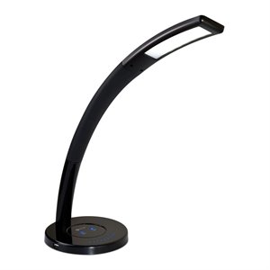 ottlite led cobra desk lamp with usb in black
