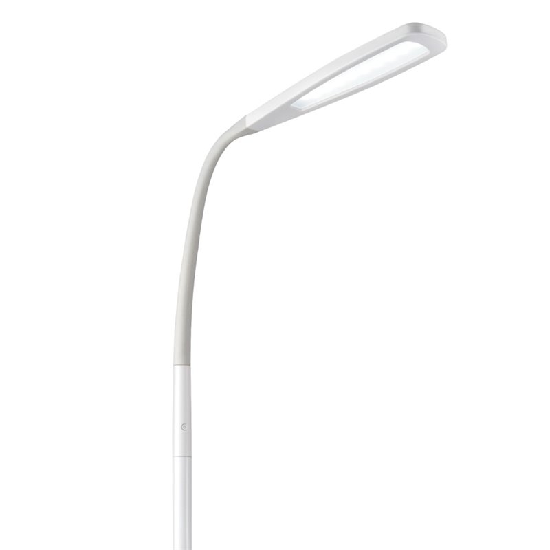 OttLite 71 in. White Natural Daylight LED Flex Floor Lamp P93009