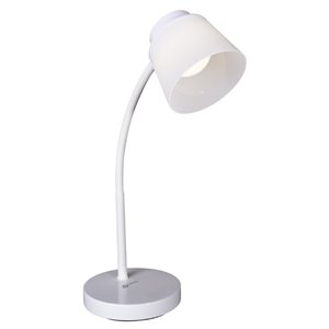 ottlite wellness clarify led desk lamp with 4 brightness settings in white