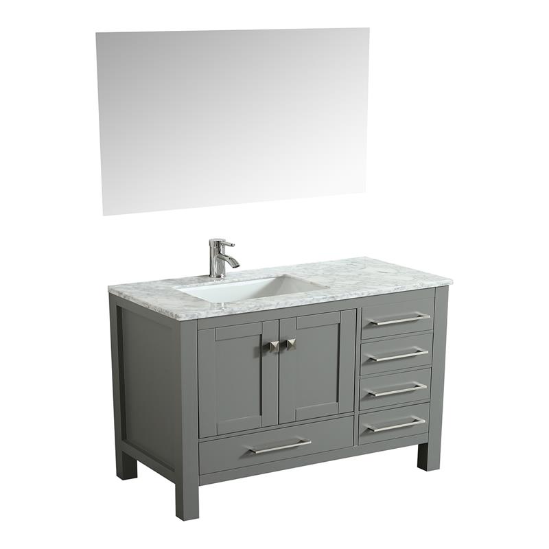 EVIVA Britney 42 Inch Transitional Ash Blue Bathroom Vanity