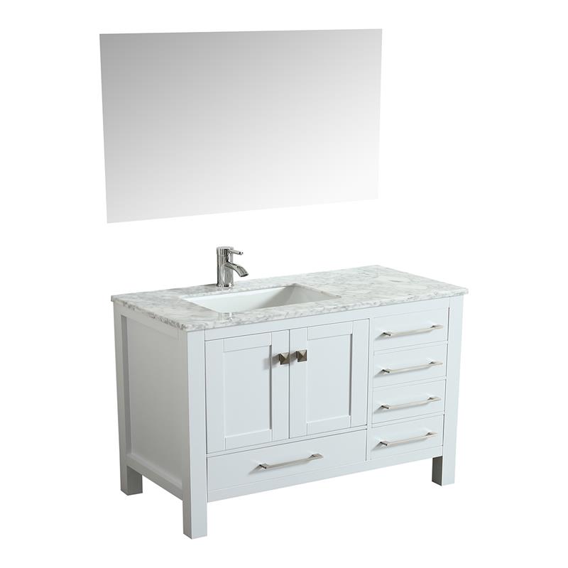 EVIVA Britney 42 Inch Transitional Ash Blue Bathroom Vanity