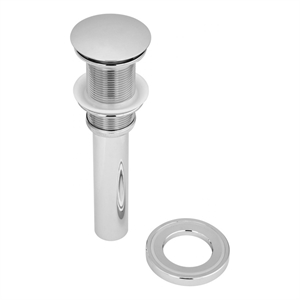 pop-up drain and mounting ring for glass sink chrome brass renovators supply