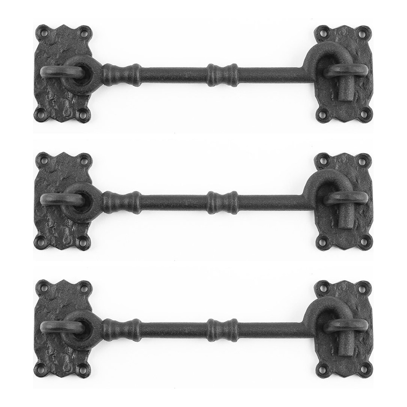 The Renovators Supply Inc. Black Wrought Iron Cabin Hook Eye Bolt