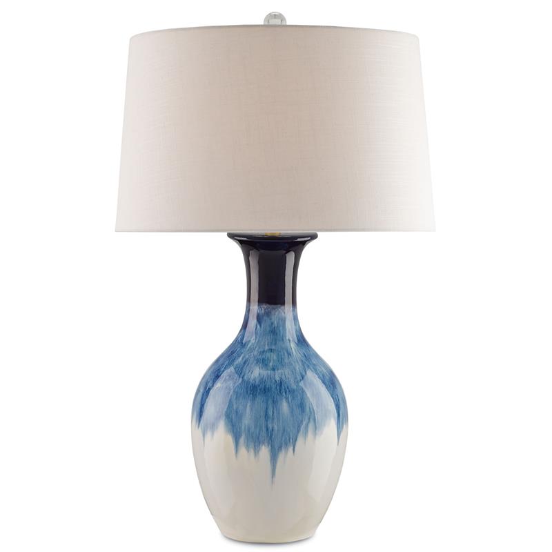 Currey Company Fete 1 Light Ceramic Table Lamp In Cobalt Blue 6226