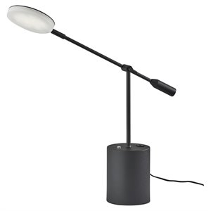 adesso home grover metal led desk lamp in black