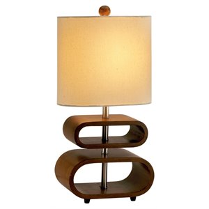 adesso home rhythm table lamp in walnut