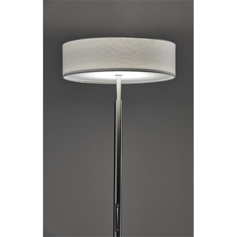 Adesso Home Cosmo Metal LED Torchiere in Brushed Steel
