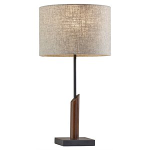 adesso home ethan metal table lamp in black