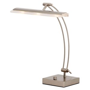adesso home esquire metal led desk lamp in brushed steel