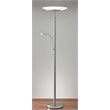 Adesso Home Stellar Metal LED Combo Torchiere in Brushed Steel