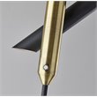Adesso Home Vega Metal LED Torchiere in Black and Antique Brass