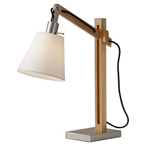 adesso home walden wood table lamp in natural