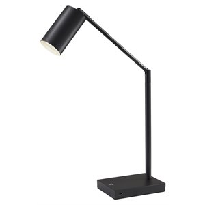 adesso home colby metal led desk lamp in black