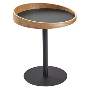 adesso home crater wood end table