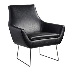 adesso home kendrick faux leather accent chair