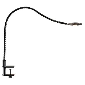 Adesso Home ADS360 Natrix Metal LED Clamp Lamp in Black and Brushed Steel